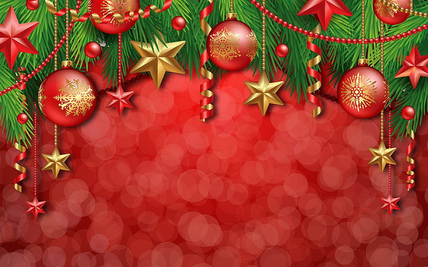 Christmas Decorations Illustration HD wallpaper | Pxfuel