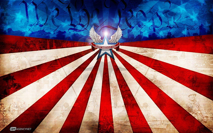 4 กรกฎาคม วันประกาศอิสร สหรัฐอเมริกา อเมริกา วันหยุดของสหรัฐอเมริกา ธง วอลล์เปเปอร์ HD