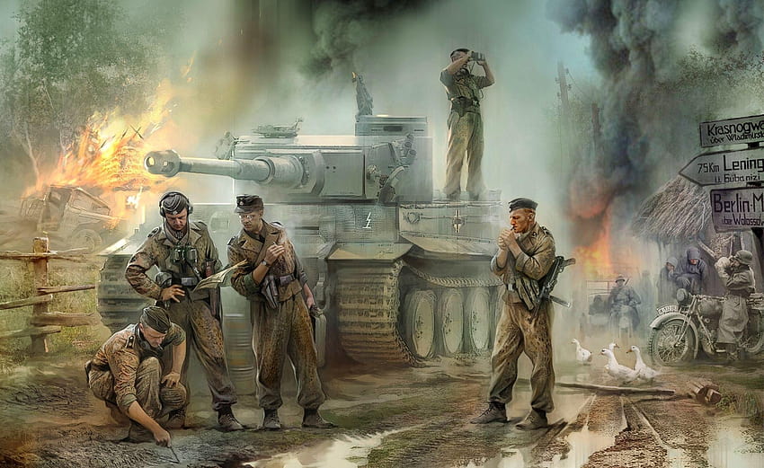 Tanks Soldats Tiger Army, char tigre Fond d'écran HD