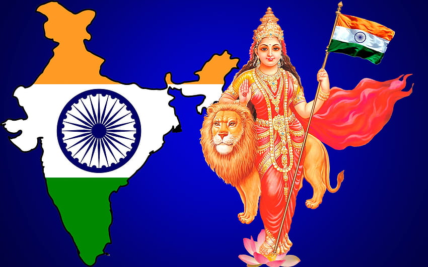 Bharat Mata Flaggen-Hintergründe, Bharath Matha HD-Hintergrundbild