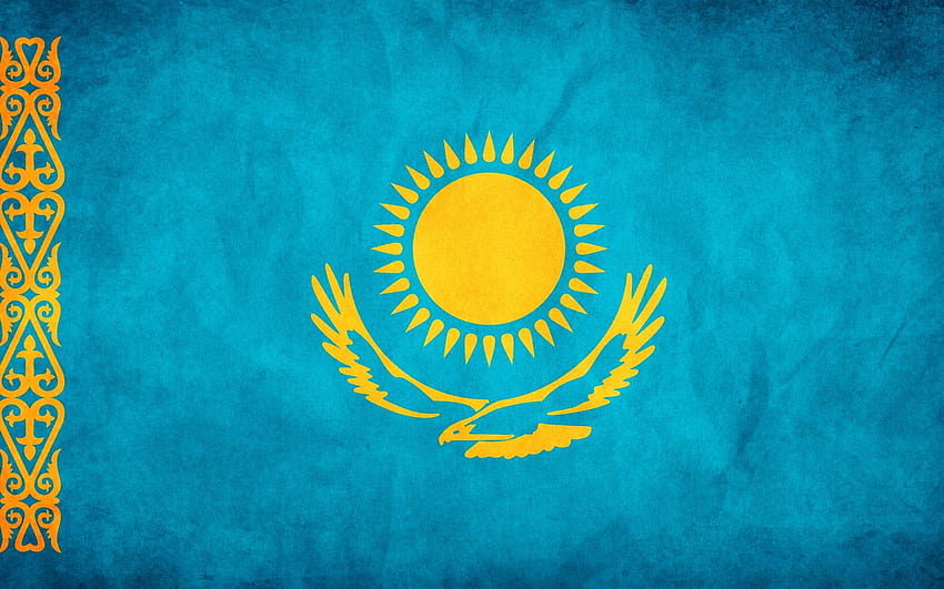 5 Flagge von Kasachstan, Kasachstan-Flagge HD-Hintergrundbild