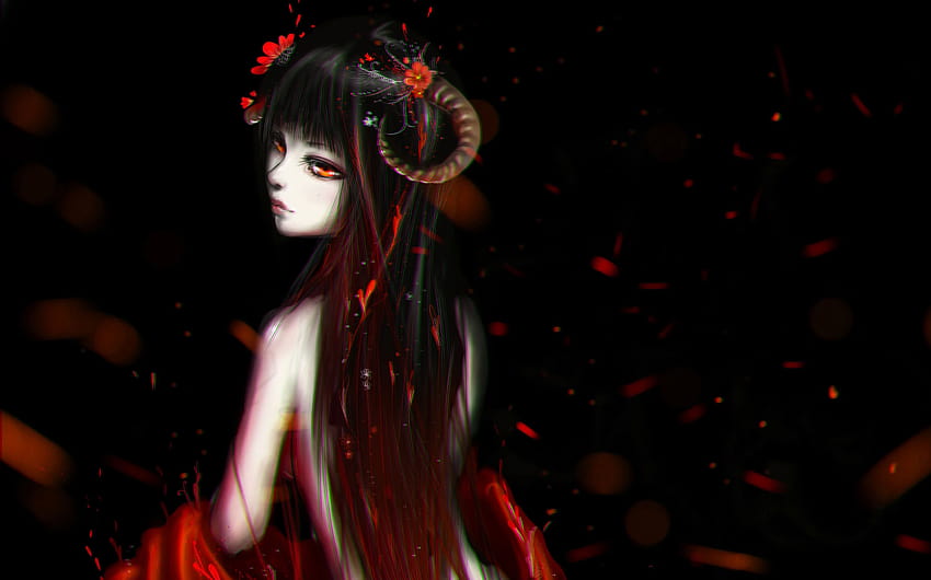 Anime Fire Demon Girl posted by John Anderson, devil anime girls HD wallpaper