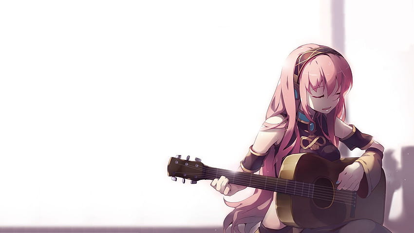 w/, acoustic guitar anime HD wallpaper