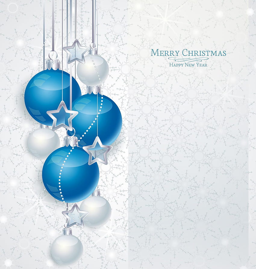 White Christmas Backgrounds with Blue Ornaments Gallery [1216x1280] for your , Mobile & Tablet, christmas blue and white HD phone wallpaper