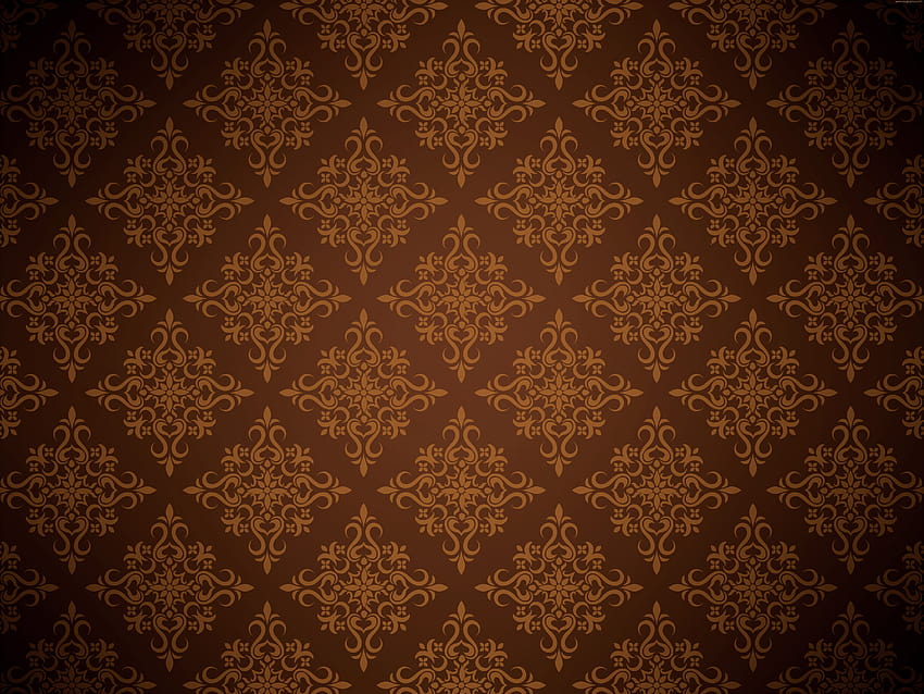 Marrón Floral, textura marrón fondo de pantalla