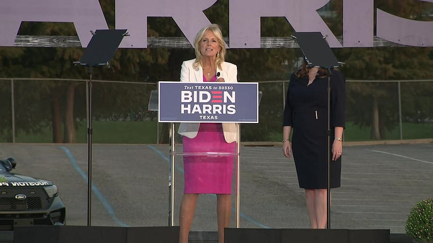 Winning Texas is possible': Jill Biden rallies supporters in Houston on first day of early voting HD wallpaper