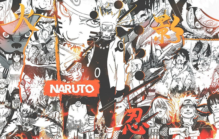 collage, Fox, Naruto, Naruto, うずまきナルト, Kurama , section сёнэн, naruko uzumaki 高画質の壁紙