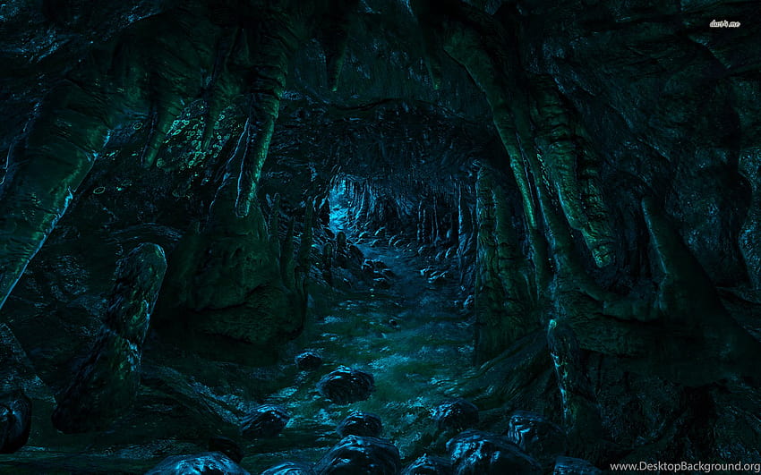 Karanlık Mağara Fantastik Arka Planları Üzerinden Akış, fantezi mağarası HD duvar kağıdı