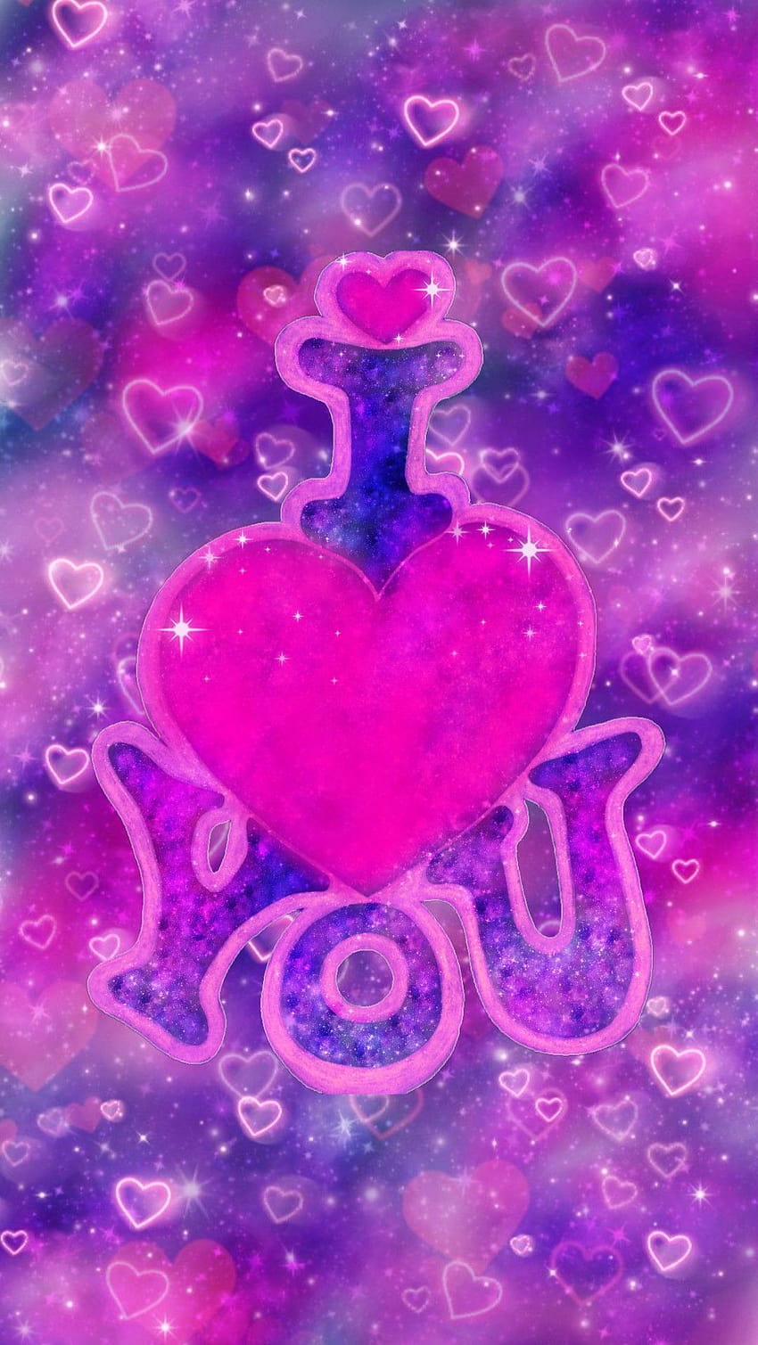I Love You Galaxy, made by me sparkles, sparkly 2021 HD phone wallpaper