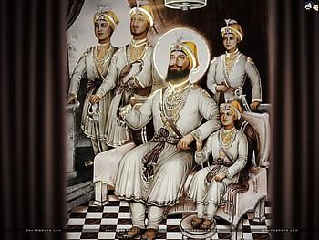 Of Guru Gobind Singh Ji With Chaar Sahibzaade - Guru Gobind Singh Patna HD  wallpaper | Pxfuel