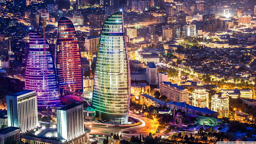 Flame Towers, Bakou, Azerbaïdjan : Plein écran Fond d'écran HD