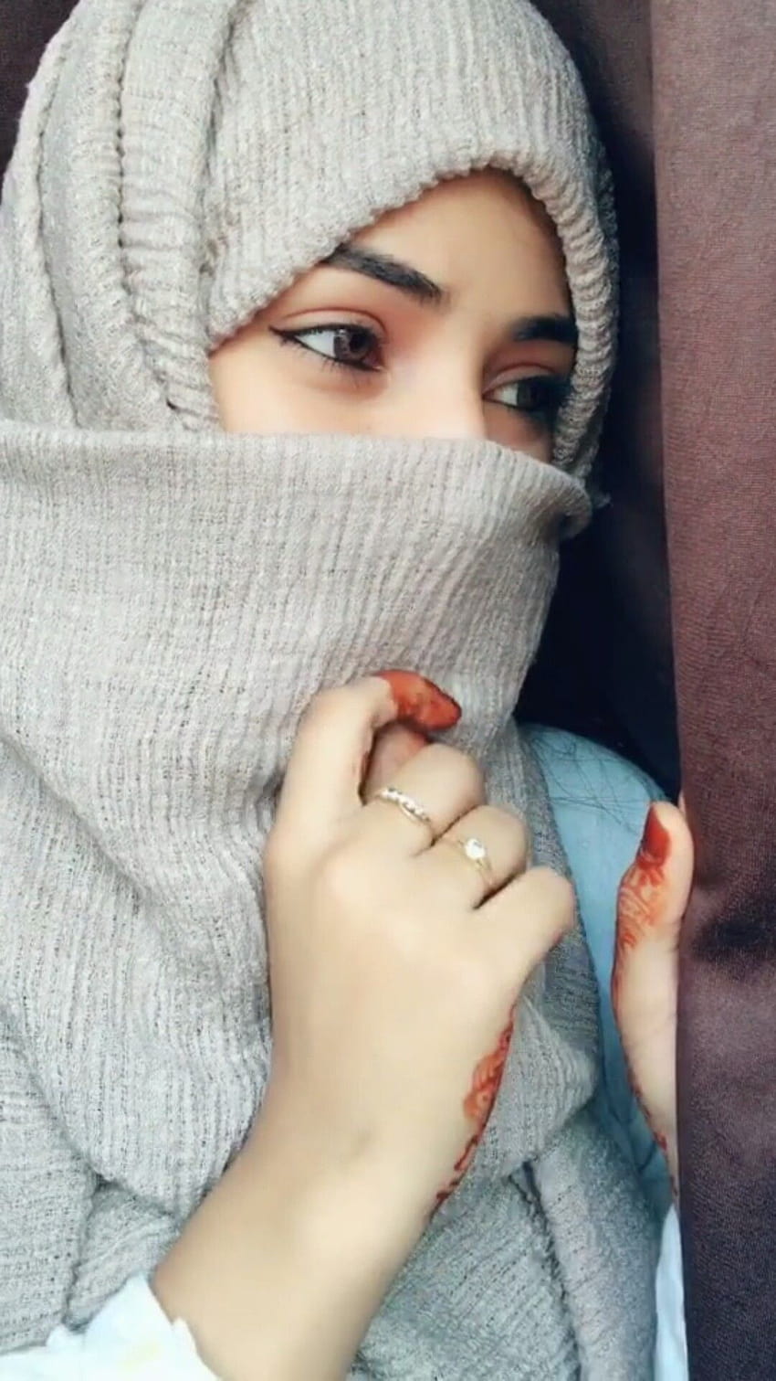 히잡 니캅 아름다운 눈, 부르카 HD 전화 배경 화면