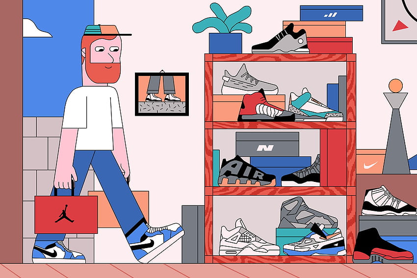 Growing Up and Developing a Sneaker Addiction, sneaker cartoon HD wallpaper