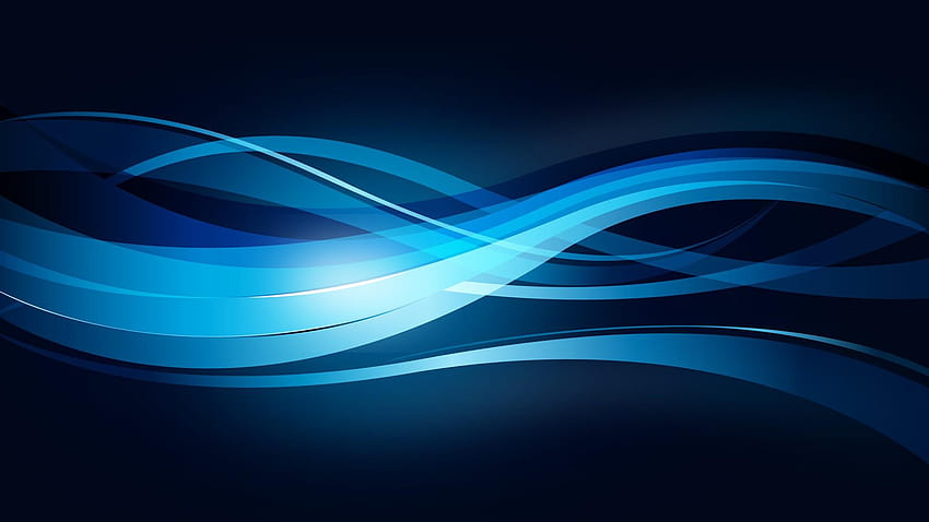 Gruppe von abstrakten blauen Wellenlinien, abstrakt gewellt lebendig HD-Hintergrundbild