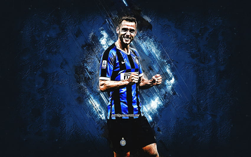 Stefan de Vrij, FC Internazionale, Dutch soccer player, Inter Milan FC, Serie A, Italy, football, blue stone backgrounds with resolution 2880x1800. High Quality HD wallpaper