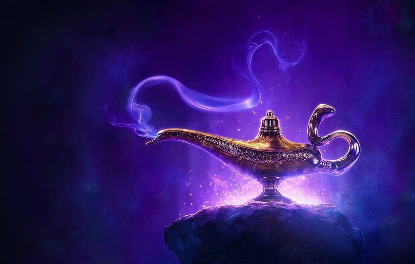 lamp, Aladdin, Genie , section разное, aladdin genie HD wallpaper
