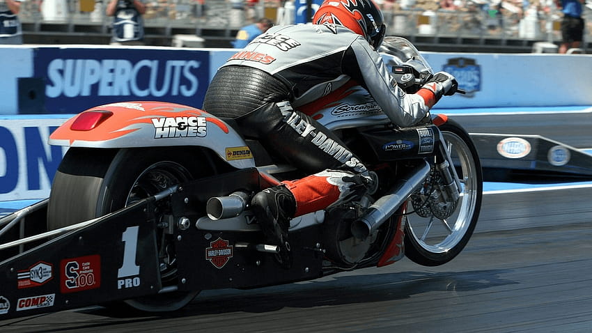 Vance & Hines Motorcycle Drag Racing, wyścig motocyklowy Tapeta HD