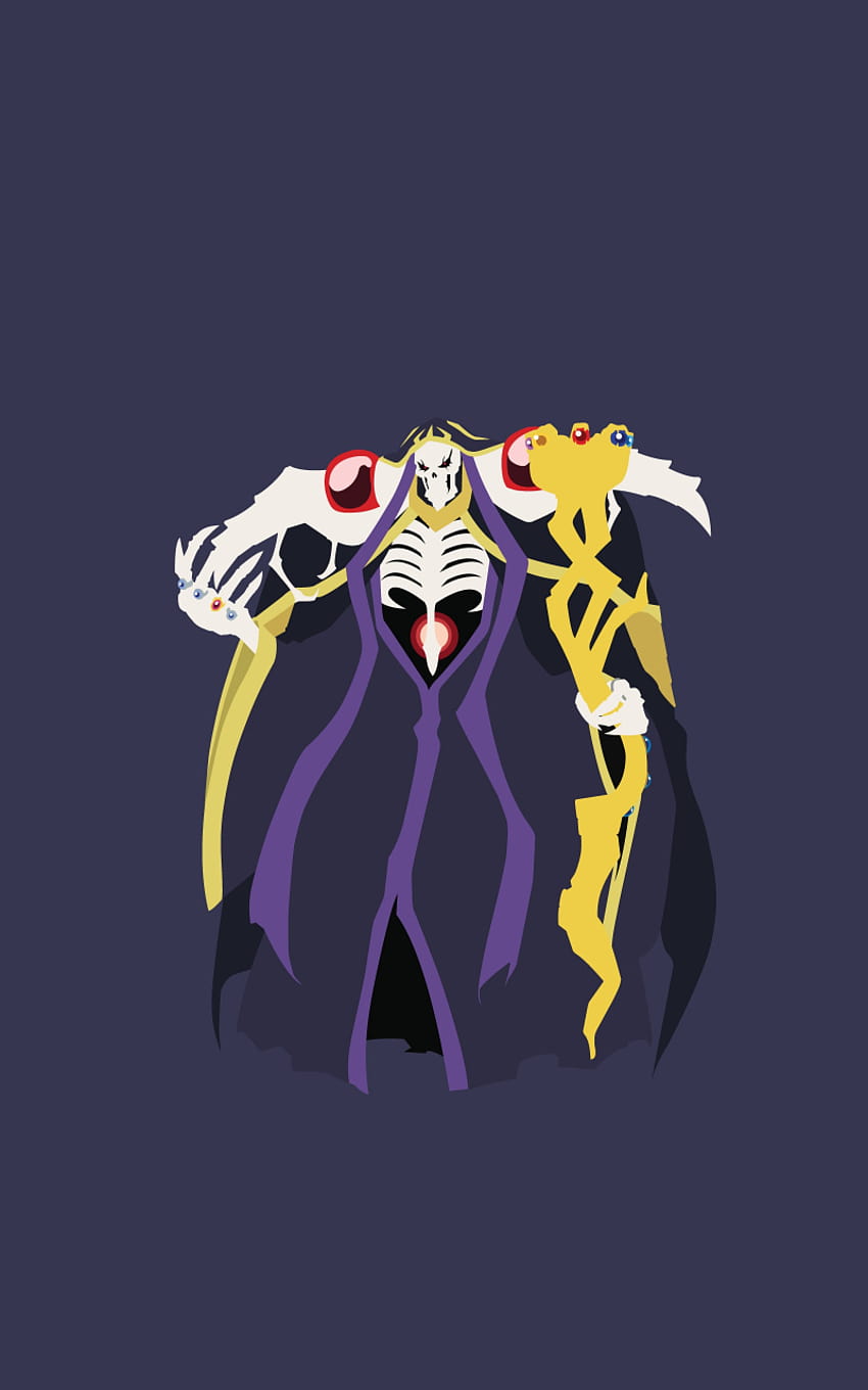Minimal, anime, Ainz Ooal Gown, overlord, artwork , 800x1280, Samsung Galaxy Note GT, ainz ooal gown android HD phone wallpaper