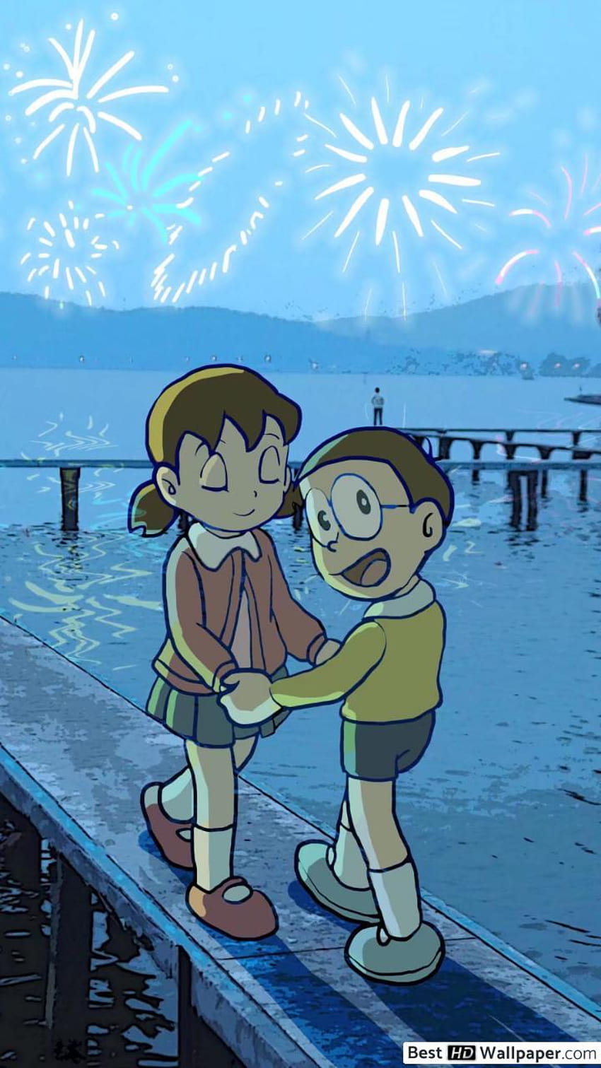 Nobita & Shizuka, Nobita und Shizuka lieben HD-Handy-Hintergrundbild