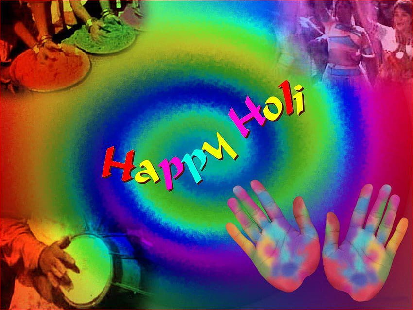 Tous mes amis.... Je vous souhaite un Happy Holi très coloré. Que ce festival holi Fond d'écran HD