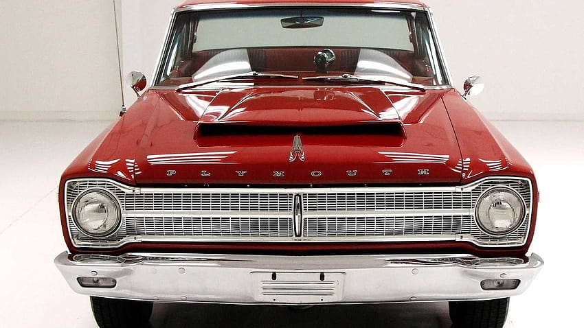 Blazing Red 1965 Plymouth Belvedere Gets Engine Upgrade HD wallpaper