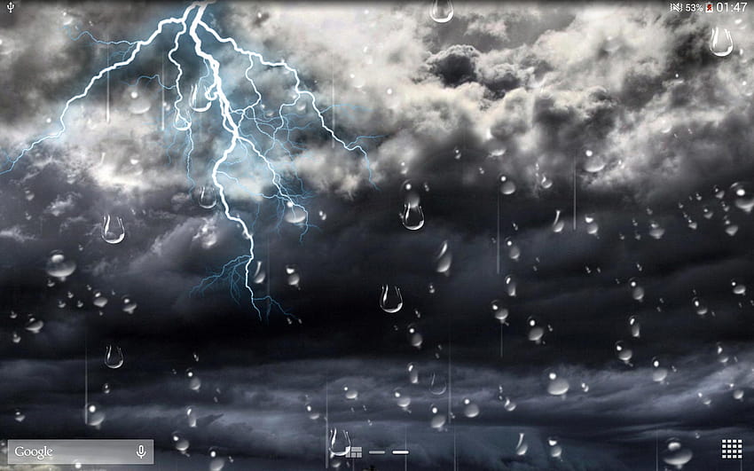 Thunder Storm Live für Android, Regen und Blitz HD-Hintergrundbild
