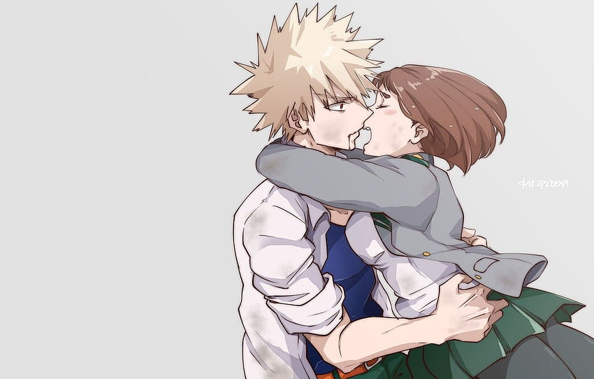 Romance Hugs My Hero Academy My Hero Academia Boku No Hero Academy Bakuga Katsuki Uraraka 8041