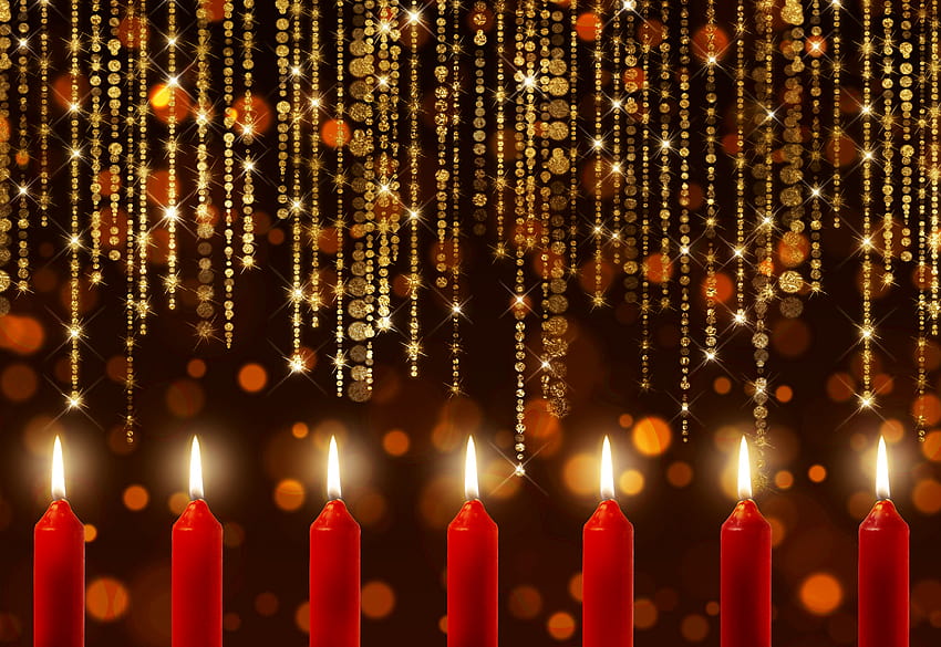 : bokeh, przy świecach, światło świecy, baner, dekoracyjny, tła, poświata, czerwony, brązowy, brokat, okazja, romantyczny, oświetlenie, atmosfera, uroczysty, Birtay, noc, tradycja, ciemność, oświetlenie świąteczne, święto, oprawa światła, komputer, Boże Narodzenie przy świecach Tapeta HD
