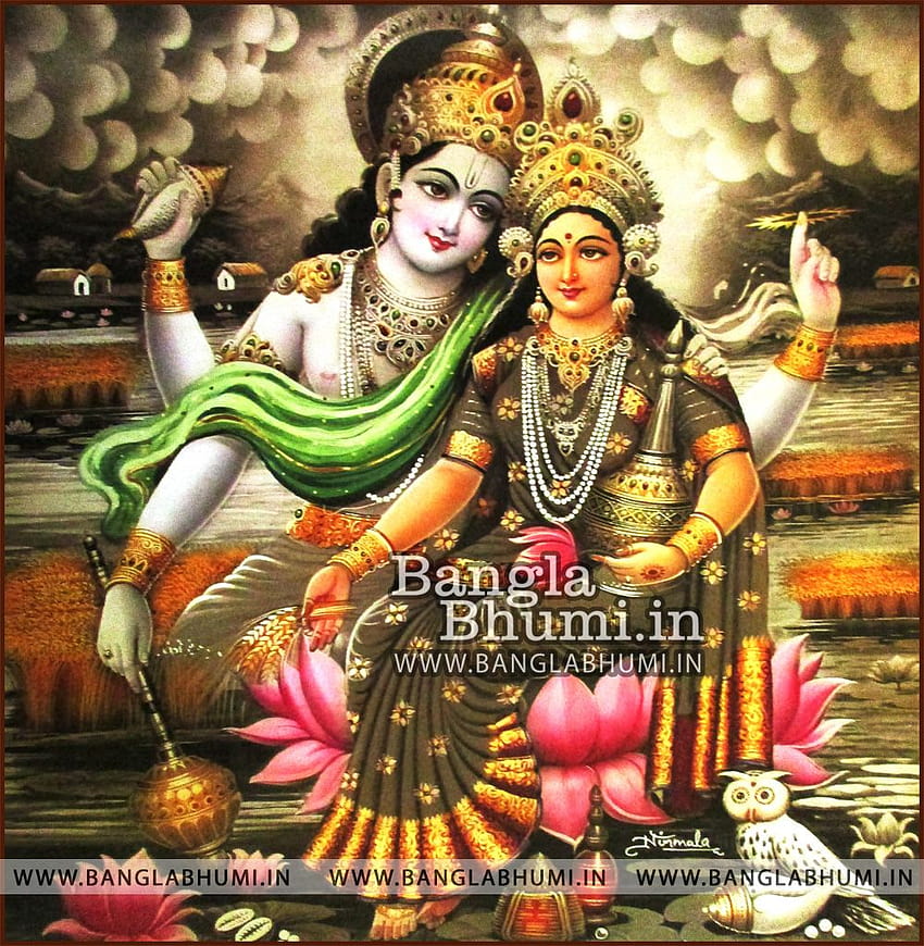 Mata Laxmi Narayan Super Indian God Poster, lakshmi narayan HD phone wallpaper