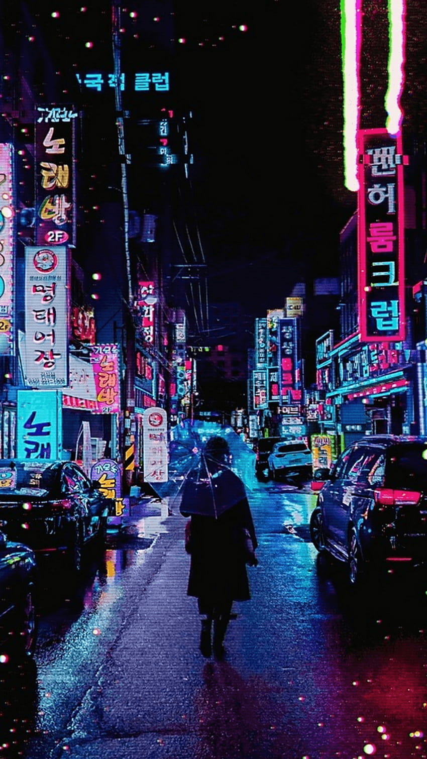 Японска нощ, нощна естетика HD тапет за телефон