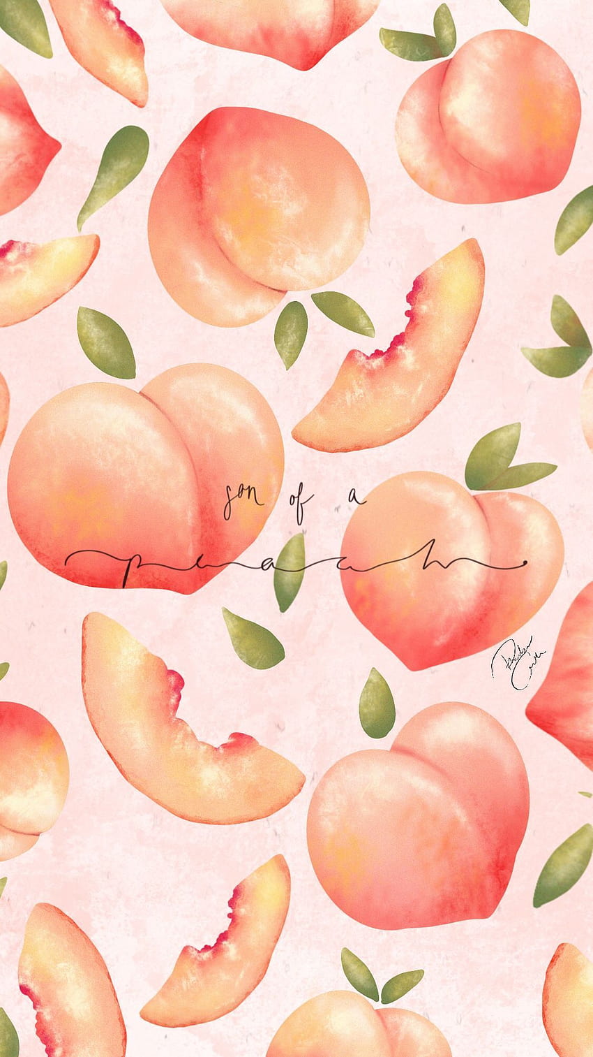 Peach iPhone, peachy summer HD phone wallpaper