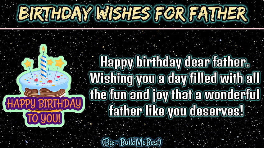 Happy Birtay Dad Wishes, Father Greeting Cards for Android HD wallpaper