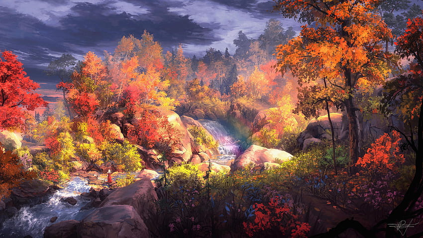 desktop-wallpaper-fantasy-autumn-paintin