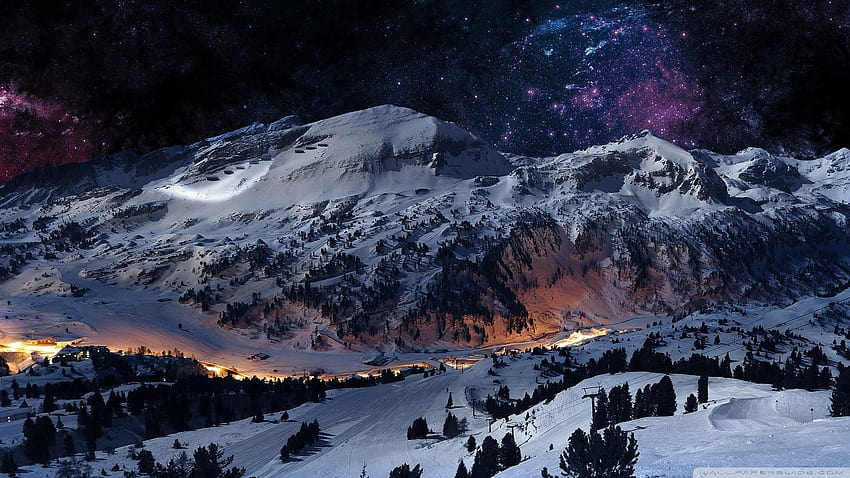 Hip'te En İyi 4 Snowboard Arka Planı Gecesi, dağ gecesi HD duvar kağıdı