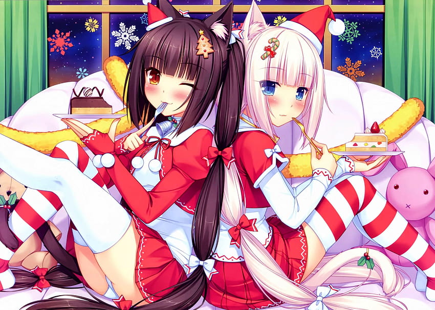 Cute Anime Girl Christmas & Backgrounds, filles anime noël Fond d'écran HD
