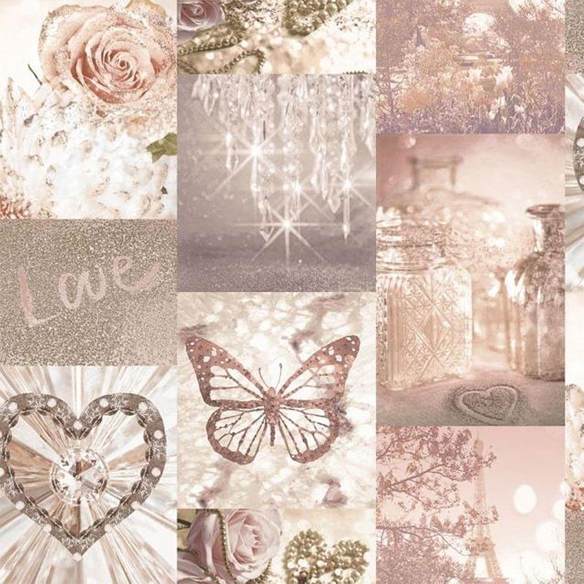 Arthouse Love Paris Collage Blush, paris pink love HD phone wallpaper