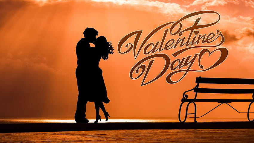 Happy Valentines Day Couple Kiss Love Quotes Wishes, happy love HD wallpaper