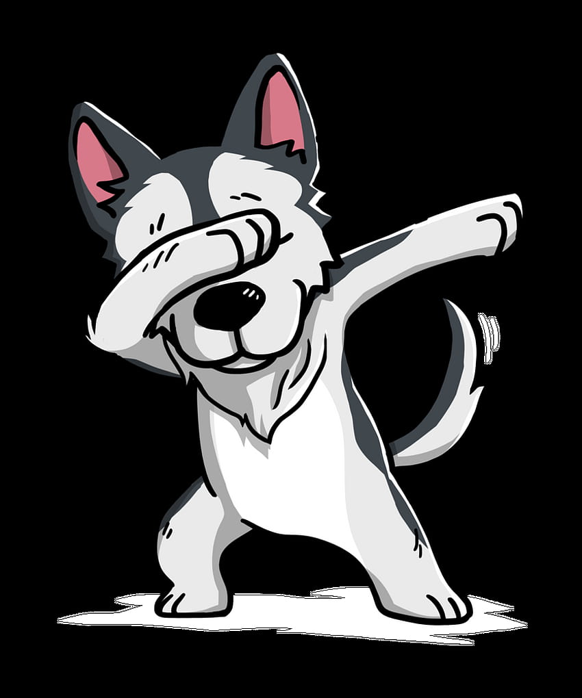 Husky siberiano divertido Dabbing Art Print de BarkTrends, dabbing dog fondo de pantalla del teléfono