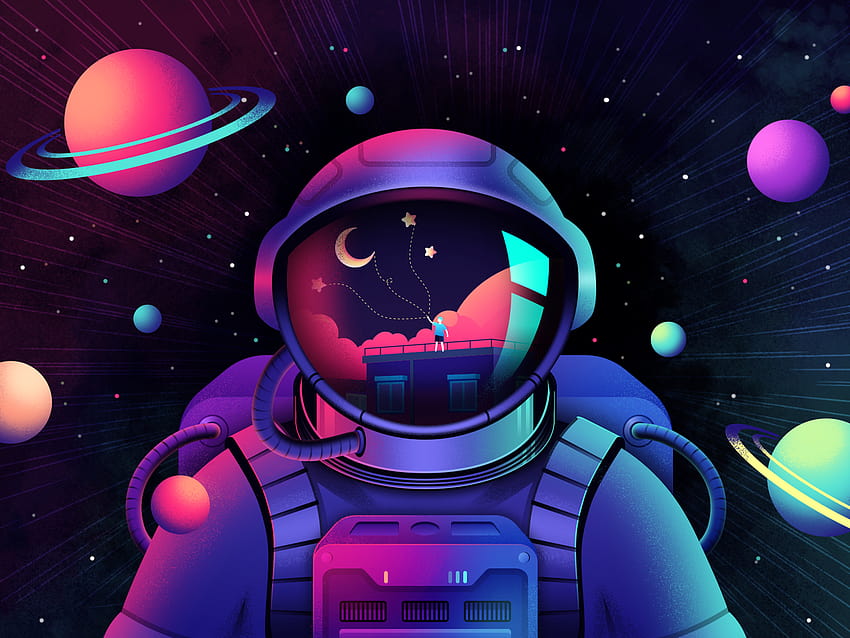 Regalo dal vivo Disegni spaziali Astronauta Astronauta [1200x900] per il tuo, cellulare e tablet, fantastico astronauta Sfondo HD
