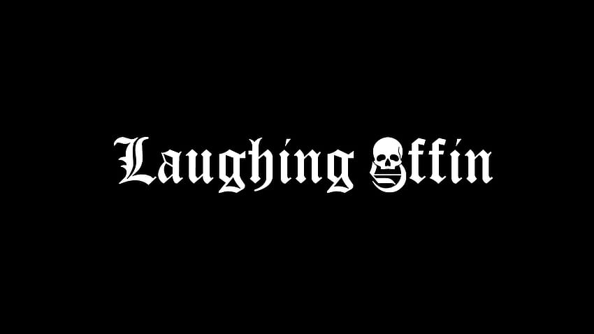 Laughing Coffin LC Napis biały, mem trumny Tapeta HD