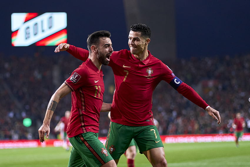 Cristiano Ronaldo reacts to Portugal's World Cup qualification, cristiano ronaldo portugal 2022 HD wallpaper