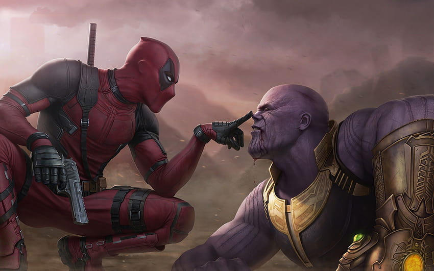 Deadpool vs. Thanos HD wallpaper
