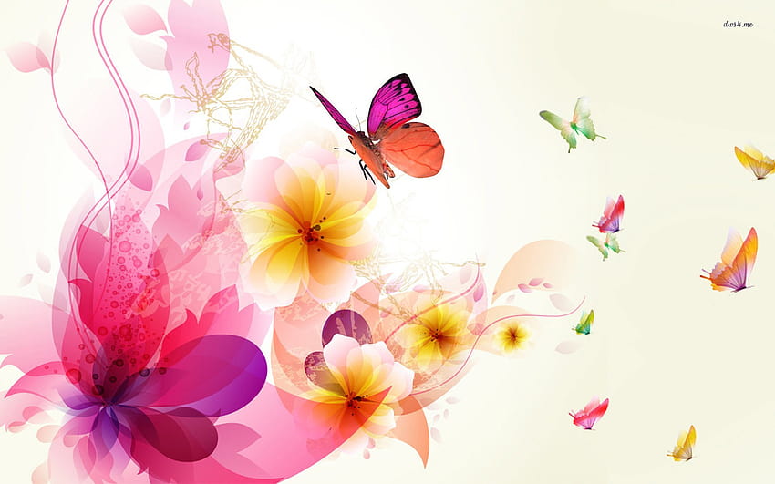 Schmetterlinge, Schmetterlingskunst HD-Hintergrundbild