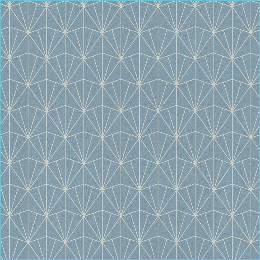 Rasch Midland Art Deco Blau Geometrisch Metallic Silber Non HD-Handy-Hintergrundbild