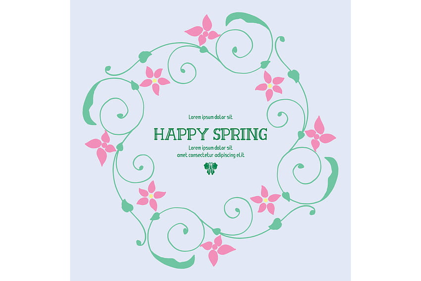 stockfloral · Creative Fabrica의 행복한 봄 그래픽을 위한 포스터 디자인, 봄 포스터 HD 월페이퍼