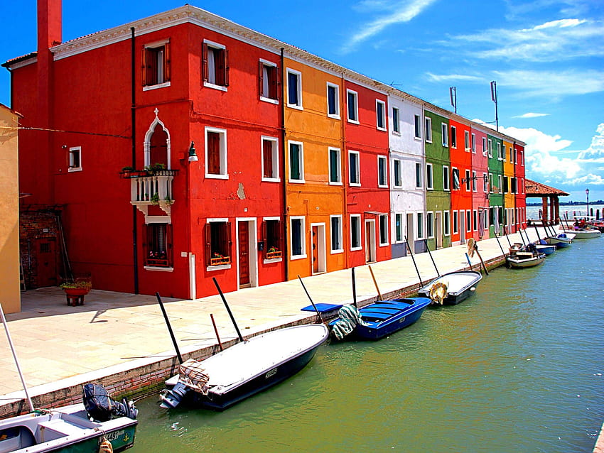 Island of Burano – Venice ,Veneto, Italy HD wallpaper