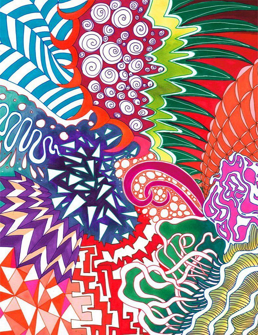 Color Zentangle by NickMockoviak HD phone wallpaper