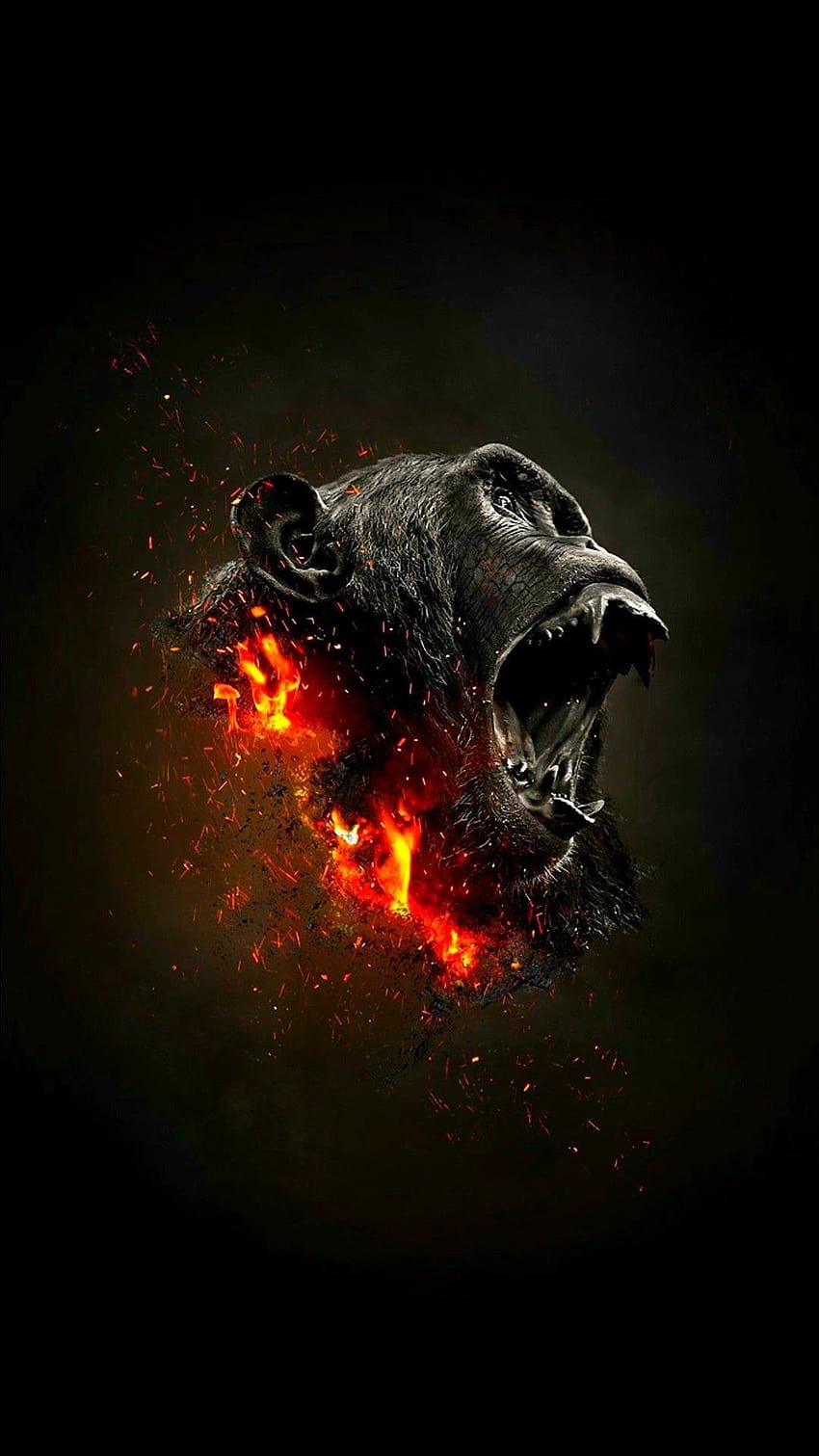 Gorila irritado, Fundos, gorila demoníaco Papel de parede de celular HD