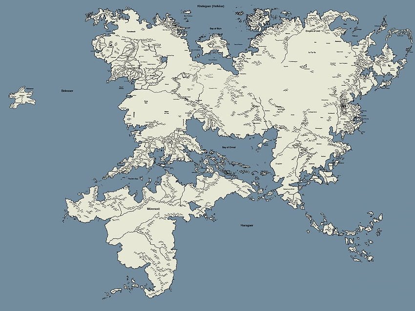 Arda, Silmarillion, Hobbit, Władca, mapa Śródziemia Tapeta HD