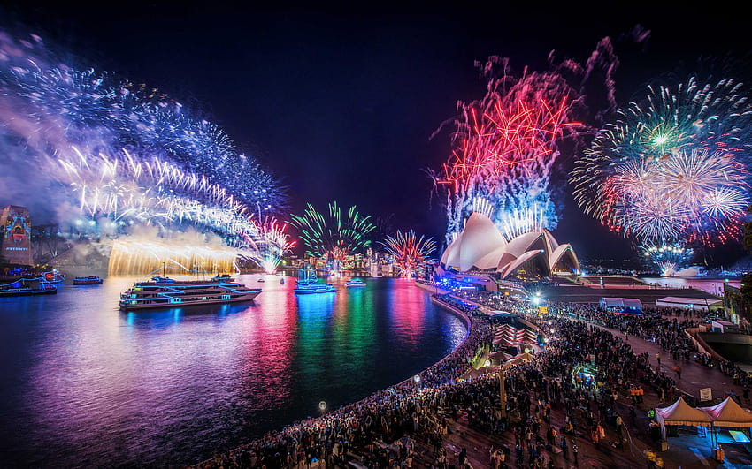 Hafen in Sydney Sydney Australien Feuerwerksfeier an Silvester Ultra für Computer, Laptops, Tablets und Mobiltelefone 3840х2400 : 13, Neujahr HD-Hintergrundbild
